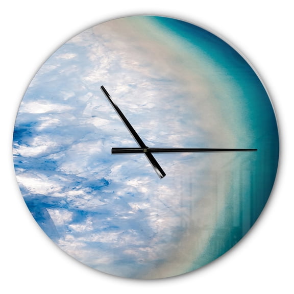 Designart 'Agate beautiful colorful slices and texture ' Modern wall clock