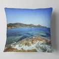 thumbnail image 1 of Designart Agay Bay in Esterel Rocks Beach - Oversized Beach Throw Pillow - 16x16, 1 of 4