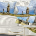 thumbnail image 1 of Designart Ahu Tahai and Ahu Ko Te Riku - Landscape Photo Throw Pillow - 12x20, 1 of 5