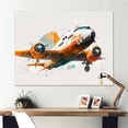 thumbnail image 1 of Designart "Airplane In The Air" Transportation Train Wall Decor, 1 of 5