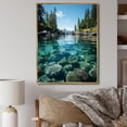 thumbnail image 1 of Designart "Alaska Crystal Tides" Landscapes Floater Framed Wall Art Living Room, 1 of 7