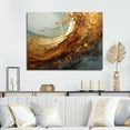 thumbnail image 1 of Designart "Alchemical Spiral Of Gold Teal Oceans" Abstract Spirals Wall Art Prints, 1 of 7