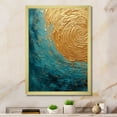 thumbnail image 1 of Designart "Alchemical Spiral Of Gold Teal Oceans III" Abstract Spirals Picture Framed Canvas Prints, 1 of 5