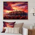 thumbnail image 1 of Designart "Alhambra s Last Light Sunset View I" Landscapes Floater Framed Canvas Art Print, 1 of 7