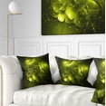 thumbnail image 1 of Designart Alien Mystical Flower Yellow - Floral Throw Pillow - 18x18, 1 of 5
