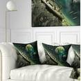 thumbnail image 1 of Designart Alien Planet - Abstract Throw Pillow - 18x18, 1 of 5