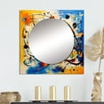 thumbnail image 1 of Designart "All That Jazz Colorful Joyful Expression IV" Abstract Collages Square Mirror For Wall Decor - Large Multicolor Square Mirror Printed Wall Decor - Transitional Square Living Room Mirror, 1 of 5