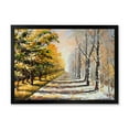 thumbnail image 1 of Designart 'Allegory On Theme Autumn and Winter' Traditional Framed Art Print, 1 of 4