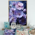 thumbnail image 1 of Designart "Allure Of The Mystical" Violets Floater Framed Wall Art Living Room, 1 of 5