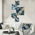 thumbnail image 1 of Designart "Alluring Nautical Paisleys" Floral Wall Art Set Of 5 - Blue Glam Wall Living Room Decor Set, 1 of 6