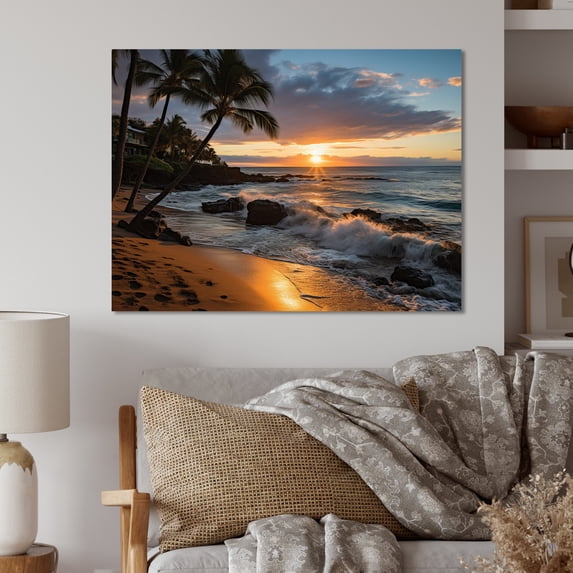 Designart "Aloha! Exploring the Tropical Dreamscape I" Maui Metal Wall Art Prints