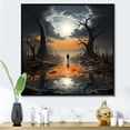 thumbnail image 1 of Designart "Alone Amidst Darkness" Abstract Landscape Floater Framed Wall Decor, 1 of 5