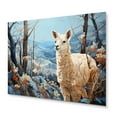 thumbnail image 1 of Designart "Alpaca Blue horizon I" Animals Metal Art Living Room, 1 of 5