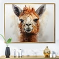 thumbnail image 1 of Designart "Alpaca Inquiring Gaze" Animals Floater Framed Wall Decor, 1 of 7