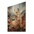 thumbnail image 1 of Designart "Alpacas Lazy Daytime" Animals Print on Natural Pine Wood, 1 of 5