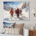 thumbnail image 1 of Designart "Alpine Trek Skiing the Slopes II" Sports Framed Wall Art - Modern White Hiking Entryway Framed Wall Art, 1 of 6