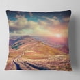 thumbnail image 1 of Designart Amazing Autumn Landscape in Hills - Landscape Printed Throw Pillow - 16x16, 1 of 4