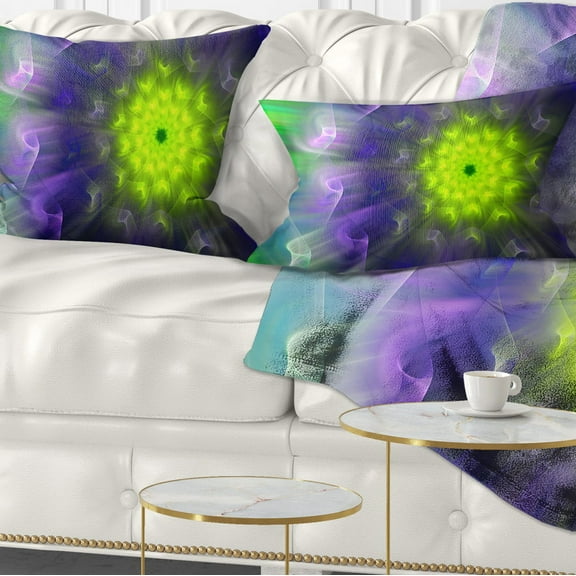 Designart Amazing Dance of Exotic Petals - Floral Throw Pillow - 12x20