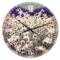 Designart 'Amazing Light Blue Chamomile Blossom' Traditional wall clock