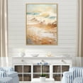 thumbnail image 1 of Designart "Amber And Azure Serene Shoreline" Beach Floater Framed Wall Art Prints, 1 of 5