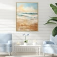 thumbnail image 1 of Designart "Amber And Azure Serene Shoreline II" Beach Floater Framed Canvas Wall Art, 1 of 5