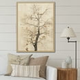 thumbnail image 1 of Designart "American Basswood Tree In Gold And Beige I" Tree Amercian Basswood Floater Framed Canvas Prints, 1 of 5