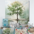 thumbnail image 1 of Designart "American Basswood Wildlife in Green IV" Landscapes Wall Art - Country Green Tree Entryway Wall Art, 1 of 6