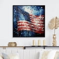 thumbnail image 1 of Designart "American Flag Display II" American Floater Framed Wall Art Living Room, 1 of 7