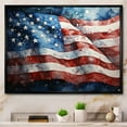 thumbnail image 1 of Designart "American Flag Display III" Flag USA Floater Framed Wall Decor, 1 of 7