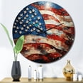 thumbnail image 1 of Designart "American Flag Display IV" American Oversized Wall Clock, 1 of 1