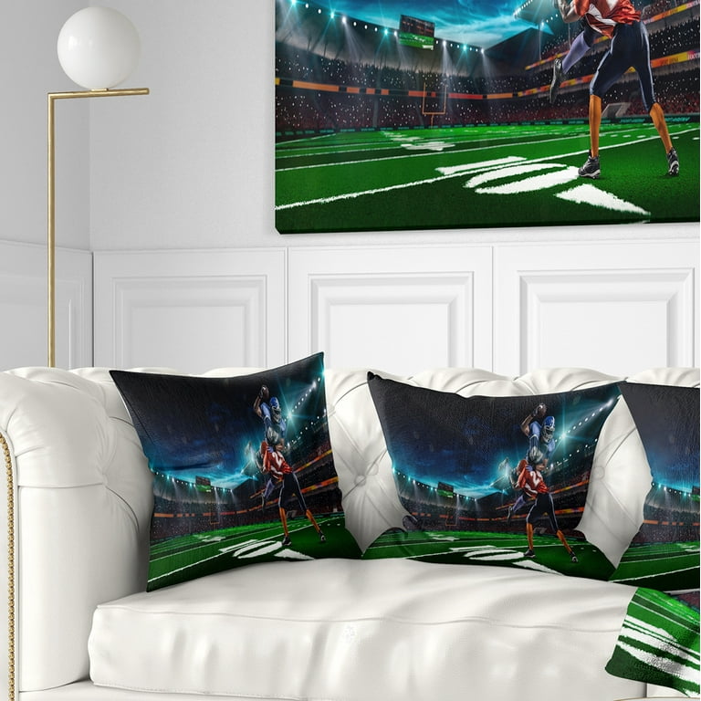 Sports throw outlet pillows