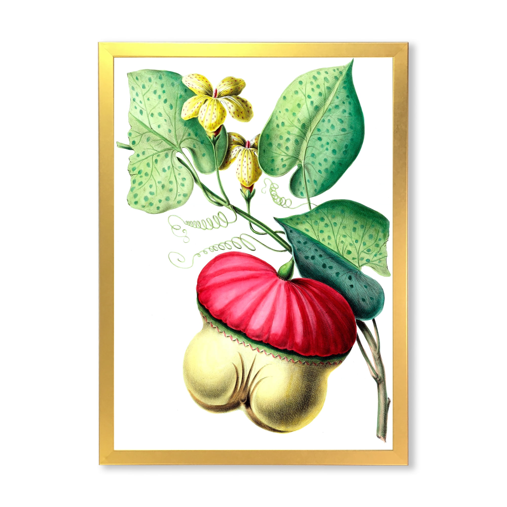 Designart 'American Vintage Flowers I' Traditional Framed Art Print