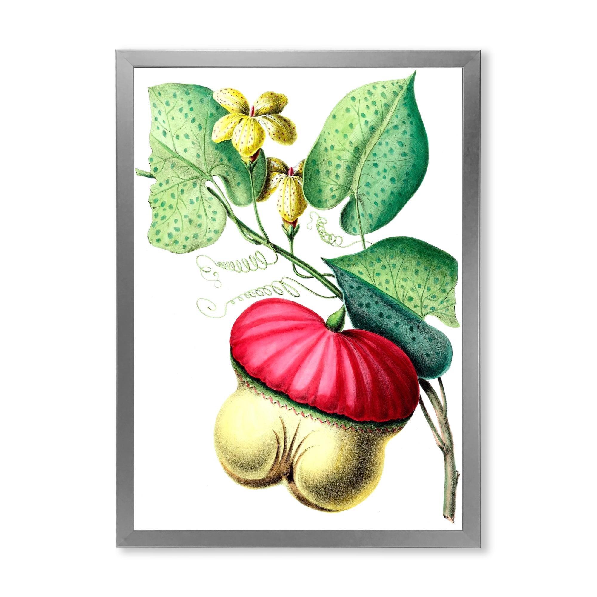 Designart 'American Vintage Flowers I' Traditional Framed Art Print
