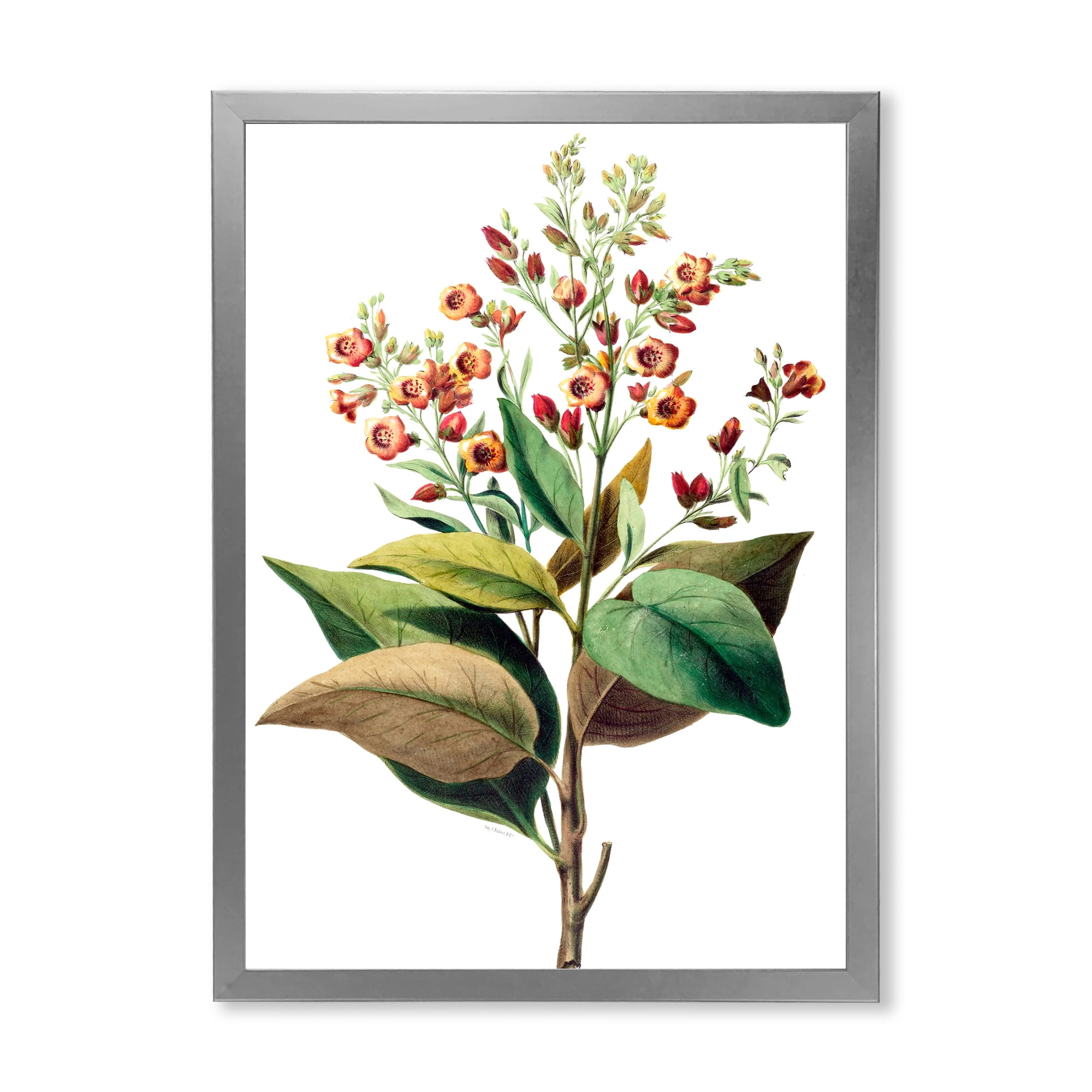 Designart 'American Vintage Flowers II' Traditional Framed Art Print