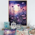 thumbnail image 1 of Designart "Amethyst-Hued Botanical Plants" Flowers Floater Framed Canvas Art Print, 1 of 5