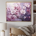 thumbnail image 1 of Designart "Amethyst-Hued Dogwood Blossoms I" Dogwood Floater Framed Wall Art Living Room, 1 of 5