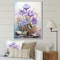 thumbnail image 1 of Designart "Amethyst-Tinted Snowdrops I" Snowdrops Floater Framed Wall Decor, 1 of 5