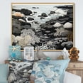 thumbnail image 1 of Designart "An Abstracted Gray Landscape II" Coastal Coral Under Water Floater Framed Canvas Art Print, 1 of 5