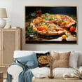 thumbnail image 1 of Designart "An All Dressed Vibrant Pizza II" Food & Beverage Floater Framed Canvas Art Print, 1 of 7
