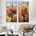 thumbnail image 1 of Designart "An Assorted Bouquet from the Farm III" Floral Framed Wall Art Set Of 2 - Pink Floral Gallery Wall Frame Set For Home Decor, 1 of 7