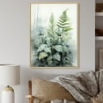 thumbnail image 1 of Designart "An Emerald Reverie with Minimal Ferns I" Floral & Botanical Floater Framed Canvas Art Print, 1 of 7