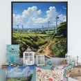 thumbnail image 1 of Designart "Analytic Drawing Depicting Wind Turbines" Wind Turbines Floater Framed Canvas Prints, 1 of 5