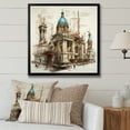 thumbnail image 1 of Designart "Analytic Drawing Of A Bank Scene" Banks Picture Framed Wall Art Living Room, 1 of 5