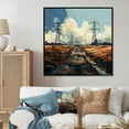 thumbnail image 1 of Designart "Analytic Drawing Of Electrical Power Lines" Power Lines Floater Framed Canvas Wall Art, 1 of 5