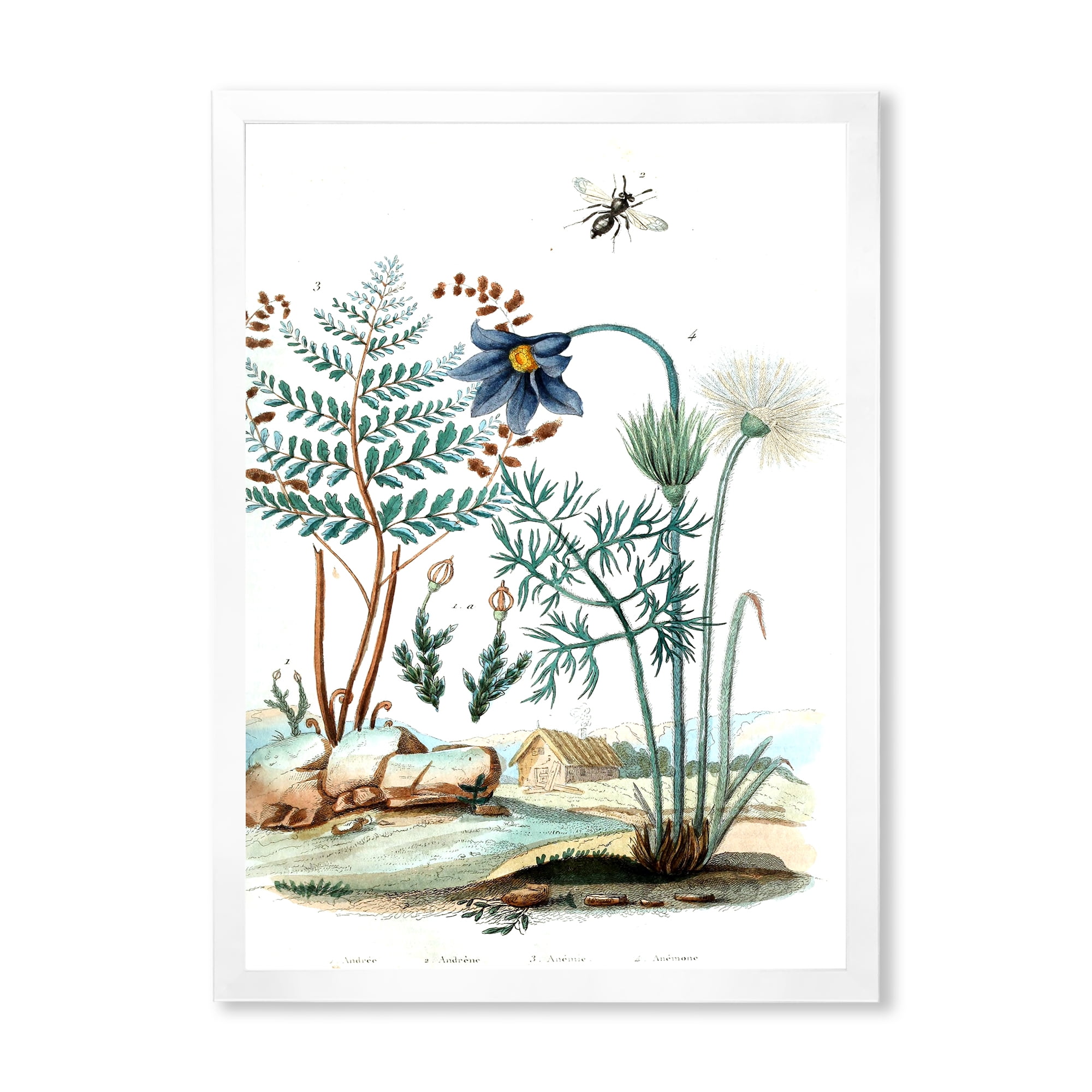 Designart 'Ancient Ancient Countryside Animals' Farmhouse Framed Art Print