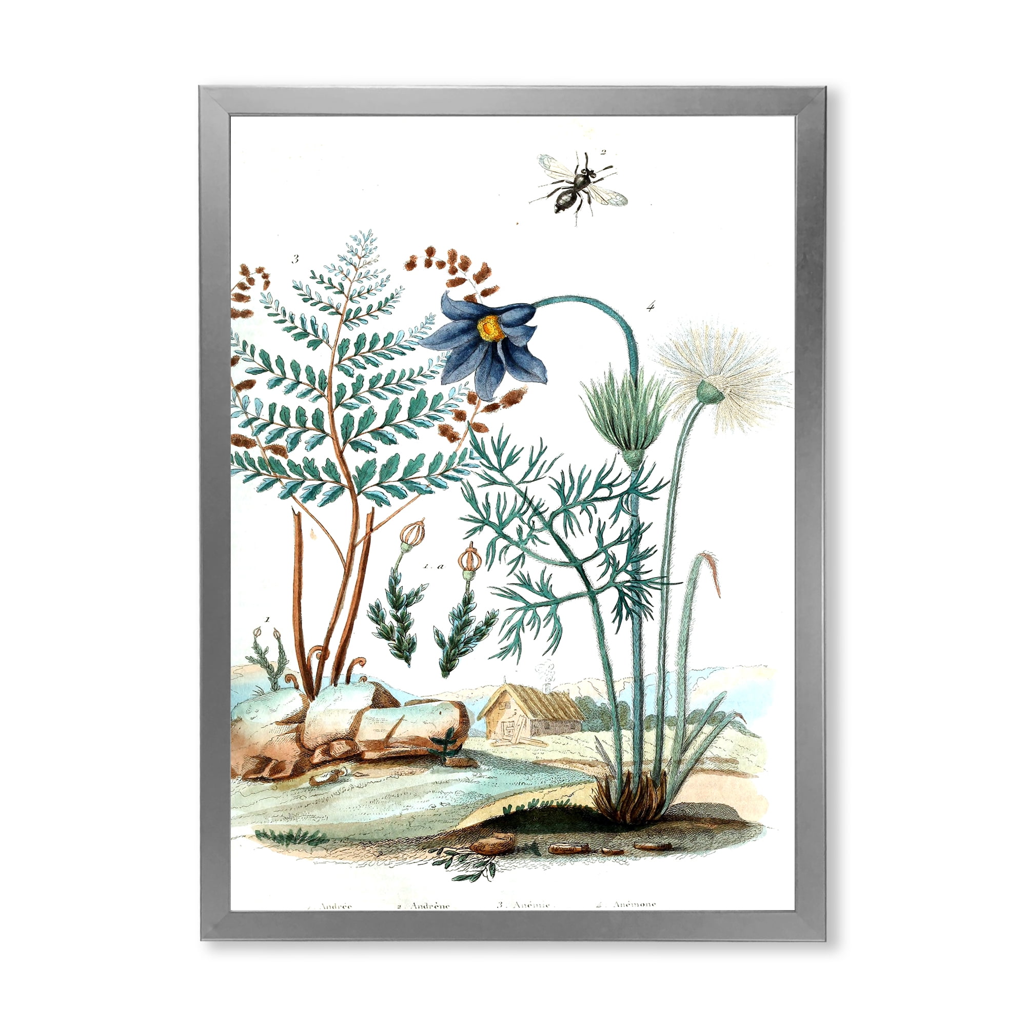Designart 'Ancient Ancient Countryside Animals' Farmhouse Framed Art Print