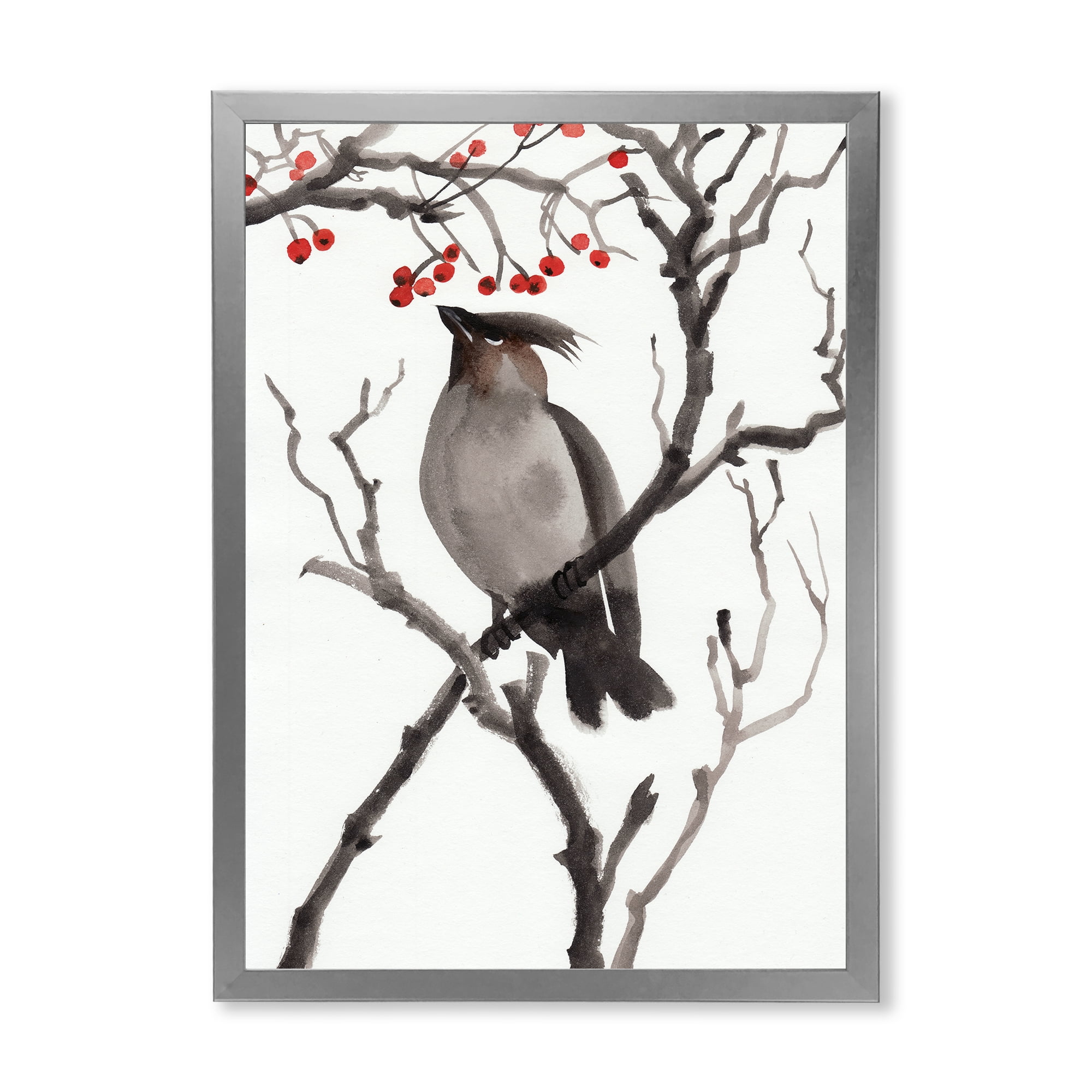 Designart 'Ancient Australian Bird Illustrations III' Traditional Framed Art Print