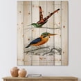 thumbnail image 1 of Designart 'Ancient Bird I' Traditional Print on Natural Pine Wood, 1 of 5