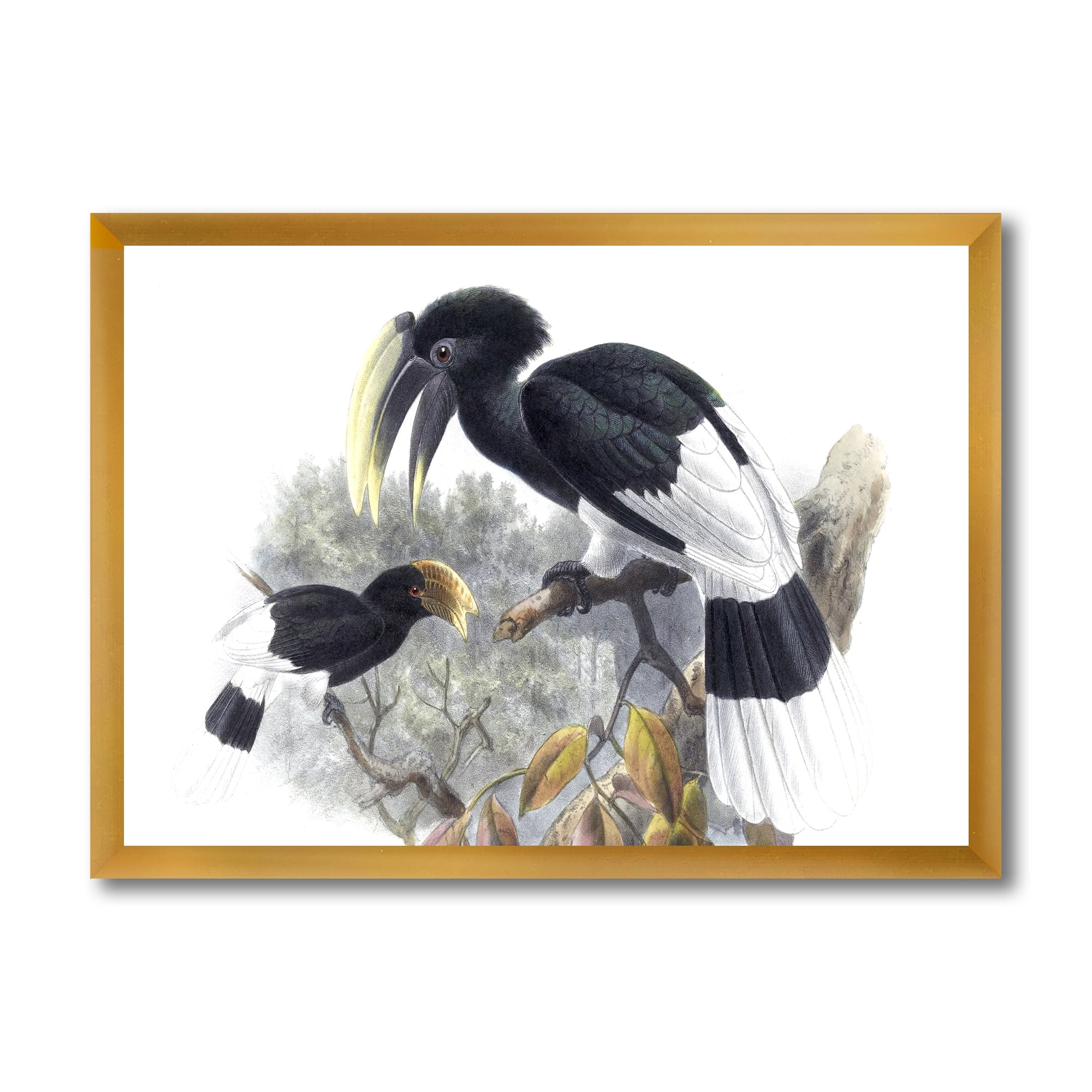 Designart 'Ancient Bird Illustration I' Traditional Framed Art Print