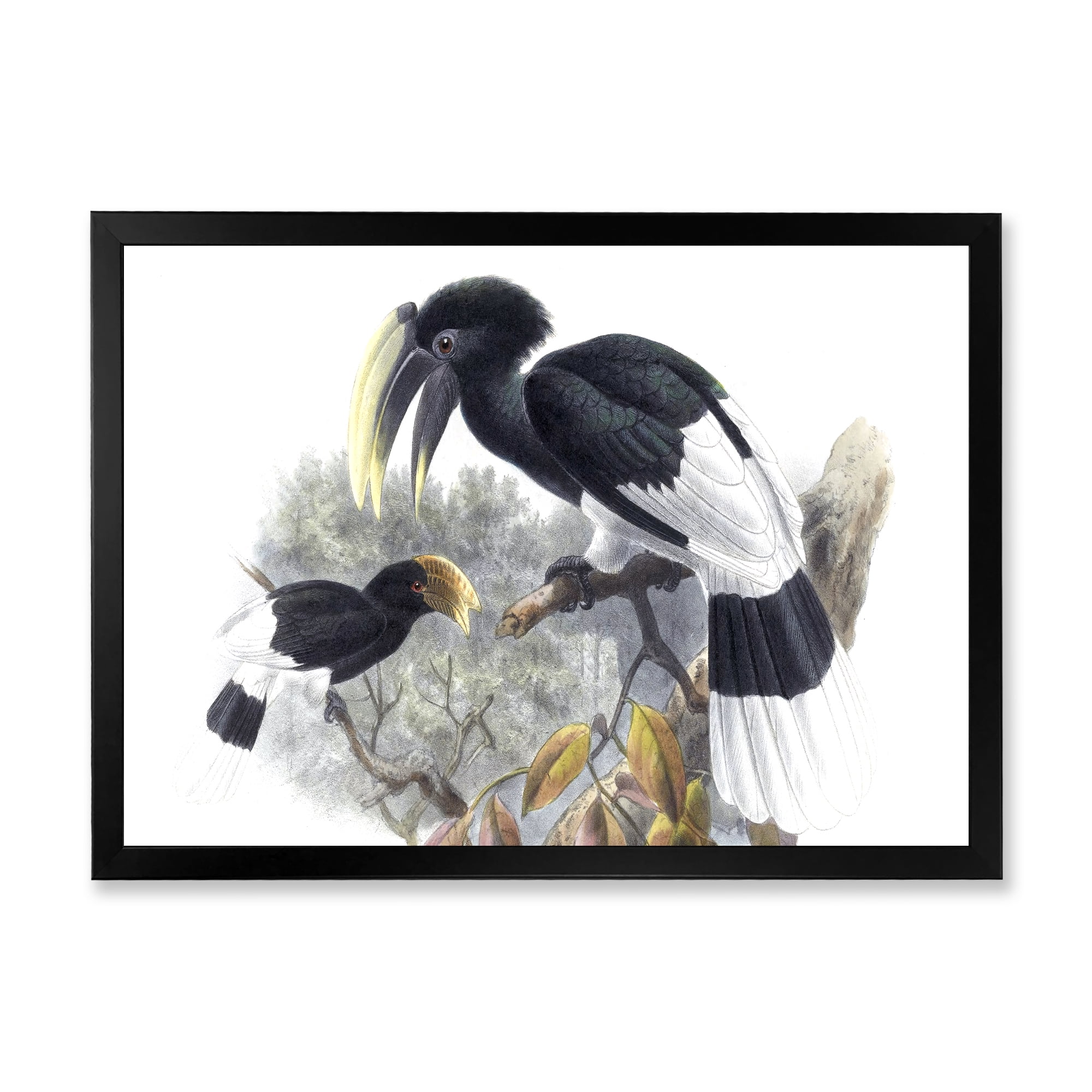 Designart 'Ancient Bird Illustration I' Traditional Framed Art Print
